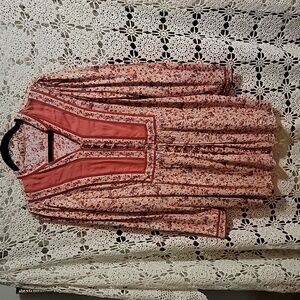 Floral Pink Tunic Top